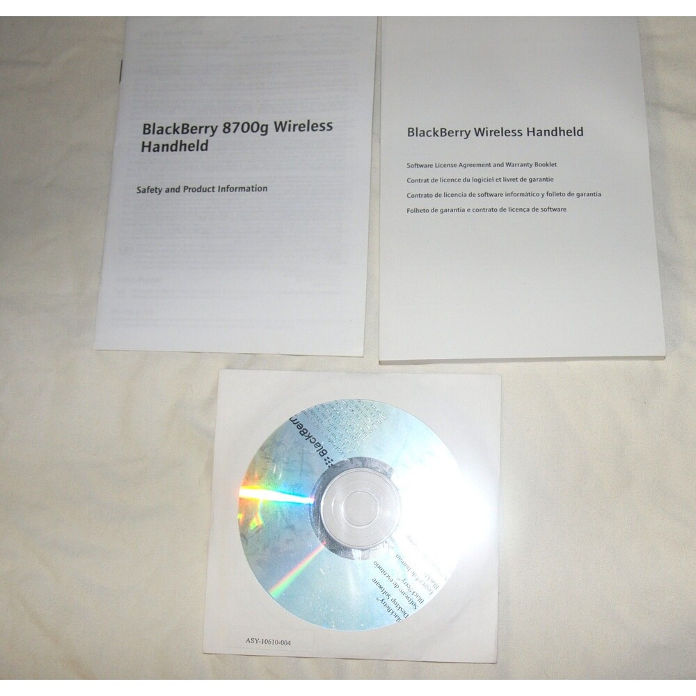 BlackBerry 8700G Wireless Handheld Owners Manual & CD NEW